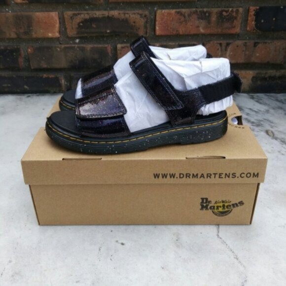 Dr. Martens Cosmic Purple Glitter Sandals Shoes Girls Size 6 Women's Size 7 - Picture 3 of 8